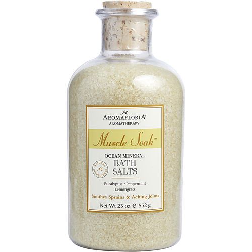 MUSCLE SOAK by Aromafloria SALES DE BAÑO MINERALES OCÉANO 23 OZ EUCALIPTO, MENTA Y HIERBA LIMÓN