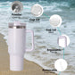 40oz large capacity tumbler With Handle And Straw Lid, Insulated Reusable Stainless Steel Water Bottles Travel Mug Coffee Cup car cup water cup For Men Women Outdoor Camping Driving, gift