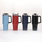 40oz Handle Car Cup with pipette stainless Steel insulated Cold beer cup portable ice cup with handle; Insulated Reusable Leakproof Stainless Steel Water Bottle Travel Mug Iced Coffee Cup