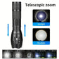 High Power LED Tactical Flashlight 5-Mode Light Zoom Waterproof Portable Torch For Camping Hiking Outdoor Hunting Aluminum Alloy Bright Tactical Flashlight LED 5 Modes Zoomable Searchlight Handheld