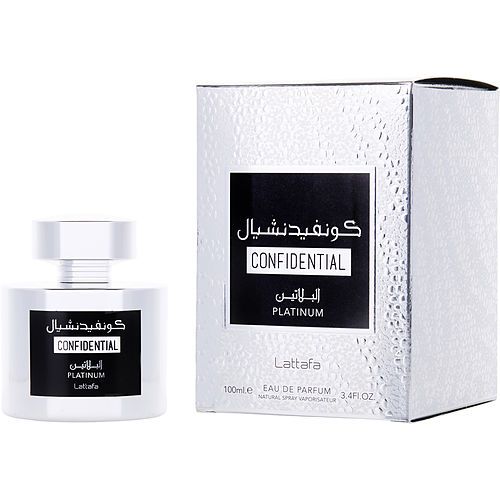 LATTAFA CONFIDENTIAL PLATINUM de Lattafa EAU DE PARFUM SPRAY 3.4 OZ