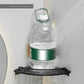Estante esquinero de cristal para baño, estante de ducha esquinero negro de cristal templado con riel, organizador esquinero de baño, estantes de baño montados en la pared