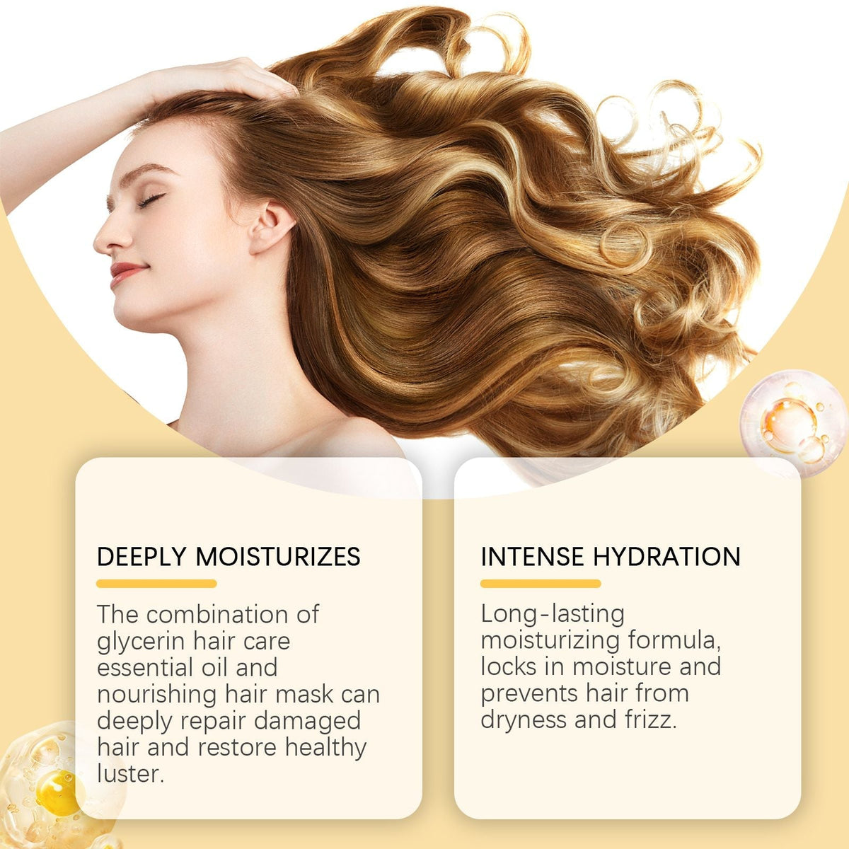 EELHOE Glicerina Nutritiva para el Cuidado del Cabello, Set para Reparar el Cabello Seco y para la Hidratación del Cabello
