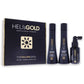 Kit de Viaje Serie Volumen de Helis Gold para Unisex - Acondicionador Ligero de 3.3oz, Champú Voluminizador de 3.3oz, Revitalizador para Cuero Cabelludo y Cabello Antídoto de 1.7oz