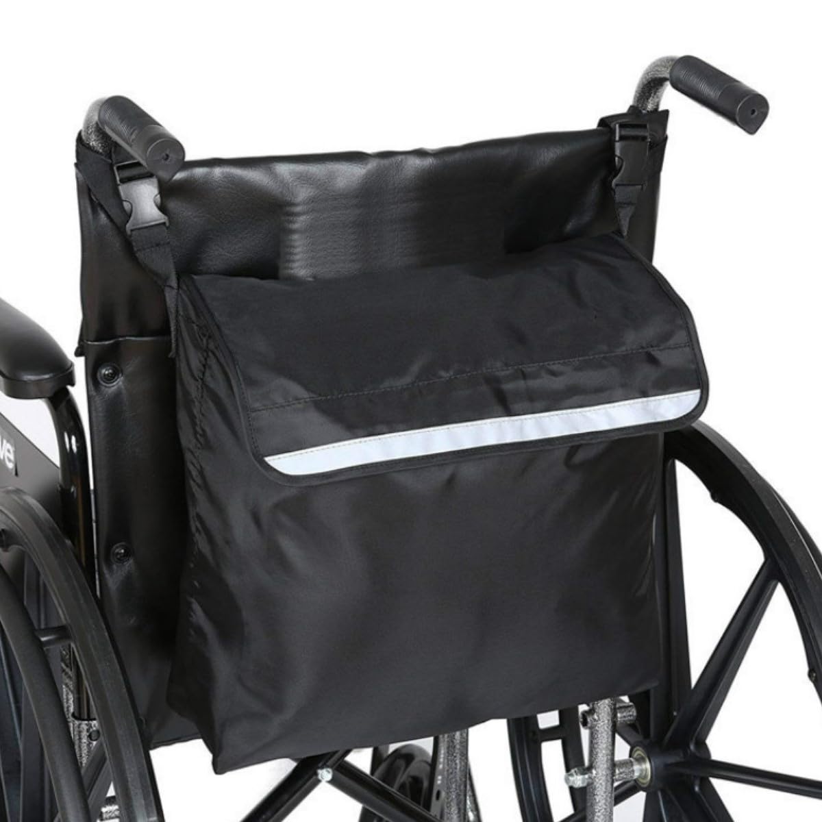 HOUSON Bolsa para Silla de Ruedas, Impermeable, Mochila para Silla de Ruedas, Bolsillos Traseros, Bolsas para Silla de Ruedas para Colgar en la Parte Posterior, Bolsa para Andador, Bolsa de Almacenamiento de Accesorios