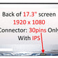 Fullcom New 17.3 inches for Screen Compatible with N173HCE-E3A 1920X1080 Matte IPS (Narrow Bazel) Replacement Laptop LED LCD