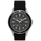 Timex Mens Navi XL 41mm Watch – Stainless Steel Case Black Dial with Black Fabric Slip-Thru Strap