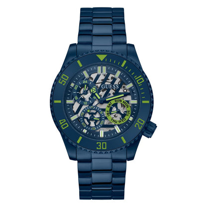 Reloj GUESS para hombre de 45 mm - Correa azul marino Esfera azul marino Caja azul marino
