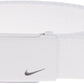 Cinturón sencillo Nike de tela para mujer, color blanco, talla única