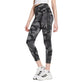 adidas Womens Essentials 3-Stripes Camouflage Printed 7/8 Length Leggings Black