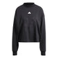adidas Womens Printed French Terry Loose Sweatshirt Black X-Large