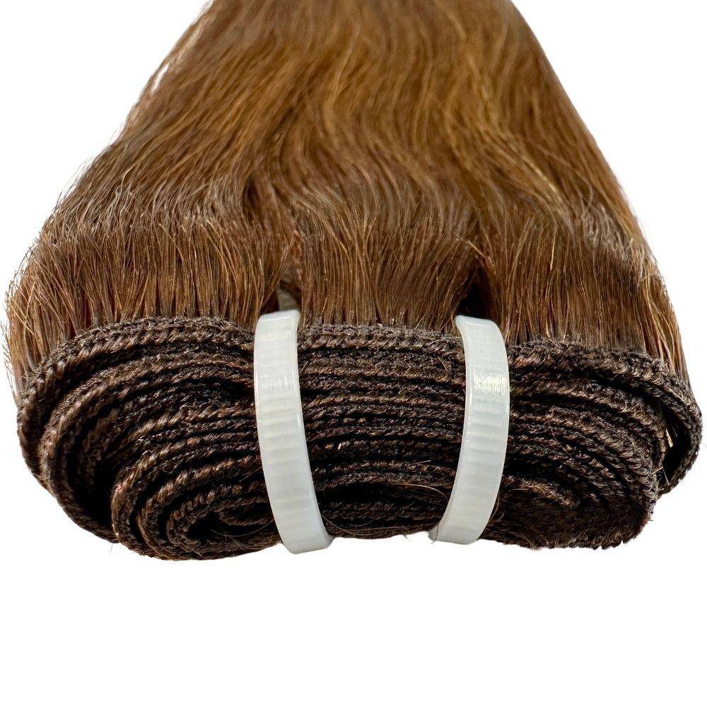Paquetes de cabello humano 100% liso, marrón oscuro, sin procesar