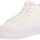 adidas Womens Bravada 2.0 Mid Platform Skate Shoe White/White/Chalk White 10