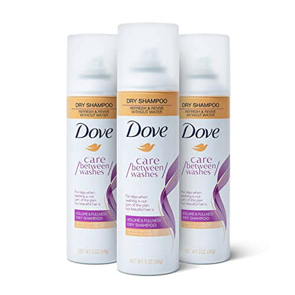 Dove Dry Shampoo Volume and Fullness 3 Count Hair Treatment for Oily Hair Cleansing Hair Volumizer 5 oz