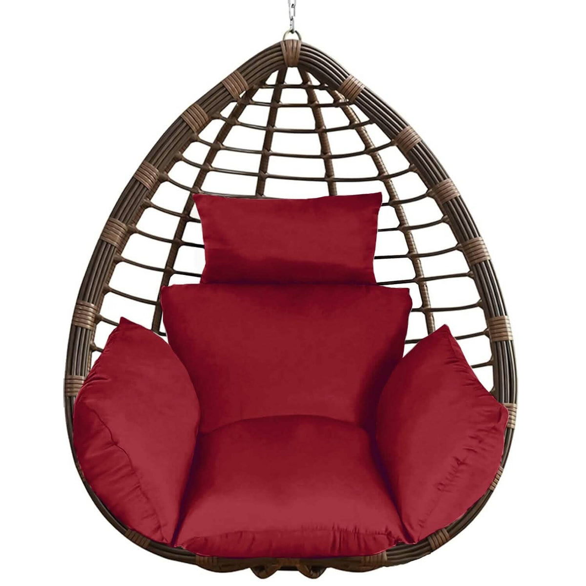 Cojín de asiento para silla colgante de cesta con reposacabezas