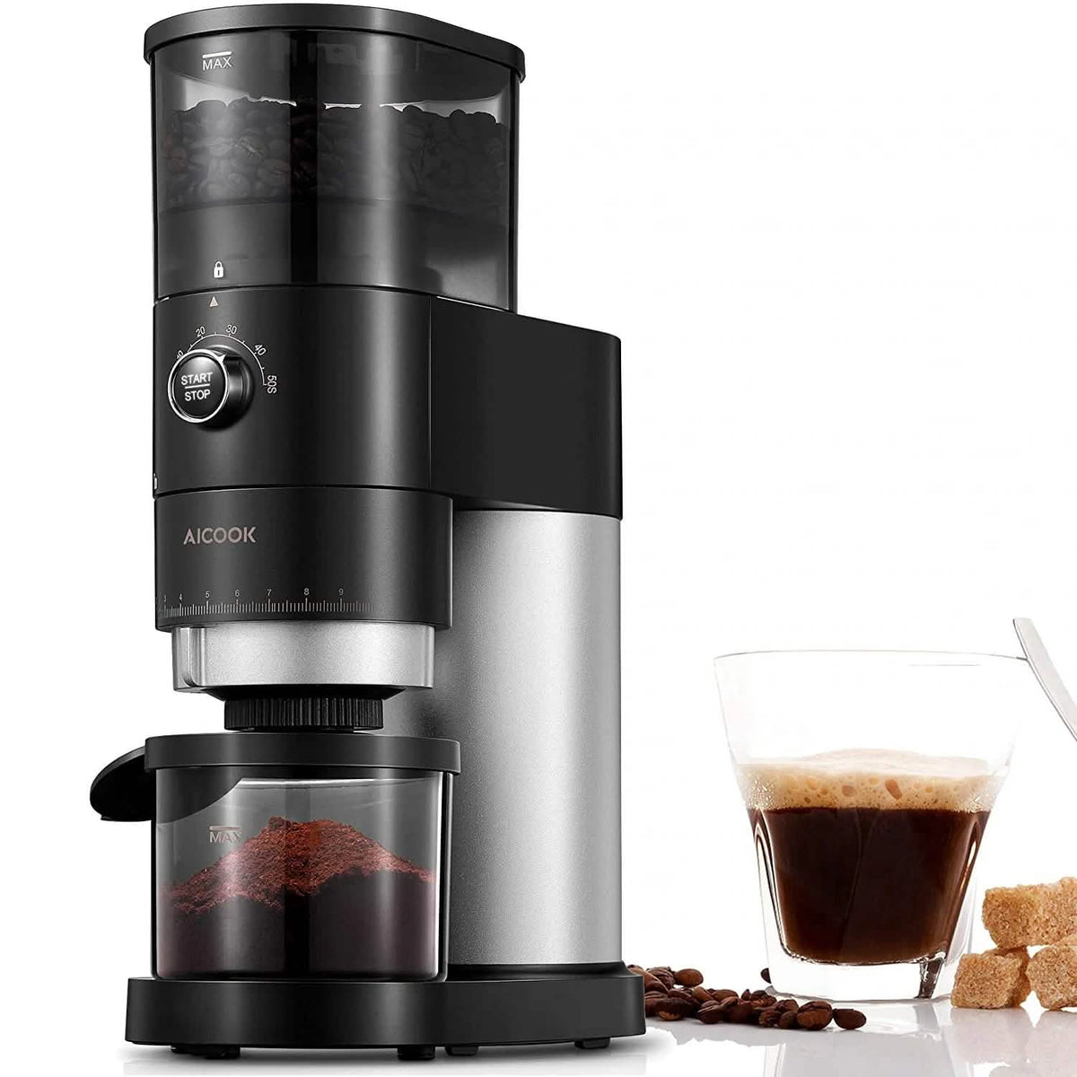 Molino de café eléctrico de muelas cónicas