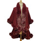 Elegant 2 Row Faux Fur Trim Knit Poncho Ruana