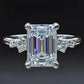 Elegant Princess Cut Cubic Zirconia Engagement Ring