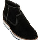 CALTO - Y30021 - 3 Inches Taller (Nubuck Black) - Zipper Boots