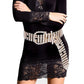Embellished Crystal Rhinestone Buckle Belt