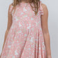 Vestido cruzado de Emma de conejito rosa floral