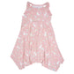 Vestido cruzado de Emma de conejito rosa floral