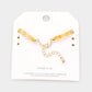 Enamel Heart Charm Semi Precious Stone Anklet