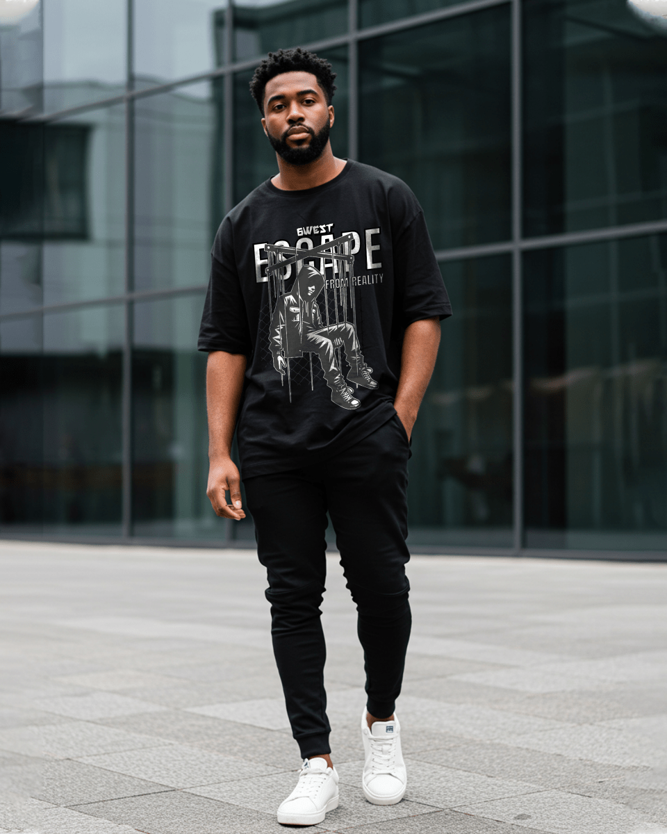 G West Escape From Reality Oversized T-Shirt Mens