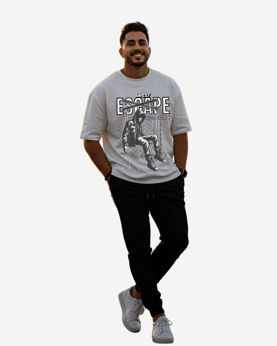 G West Escape From Reality Oversized T-Shirt Mens