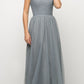 Ladivine ET320 Illusion V-Neck and Back Long Dress