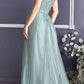 Ladivine ET320 Illusion V-Neck and Back Long Formal Dress Sleeveless