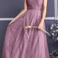 Ladivine ET320 Illusion V-Neck and Back Long Dress
