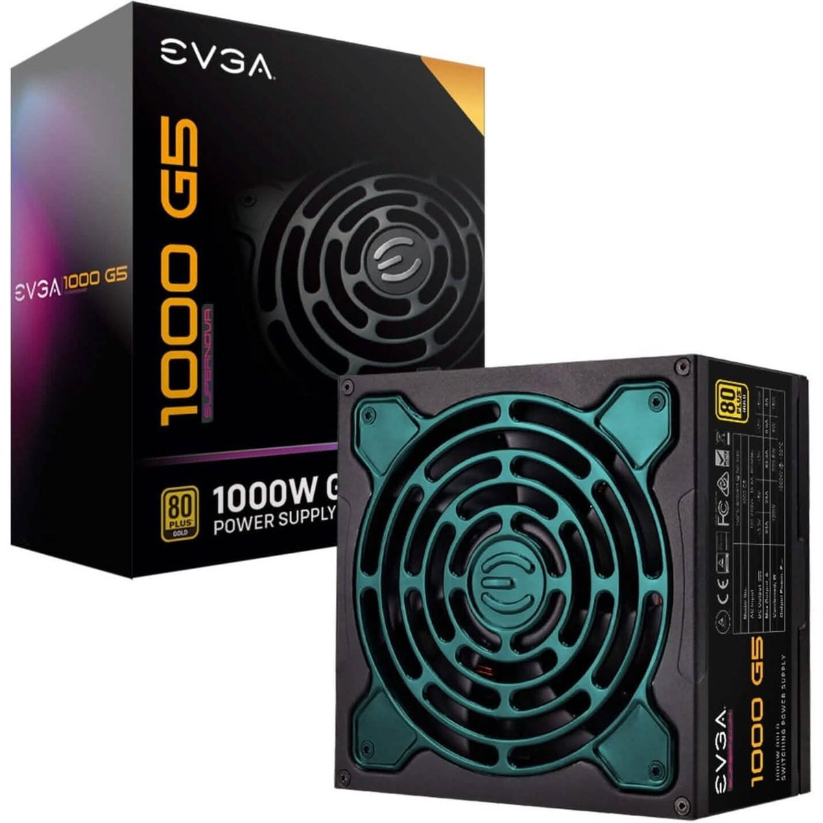 Fuente de alimentación EVGA SuperNOVA 1000 G5 (220-G5-1000-X1) (reacondicionada)