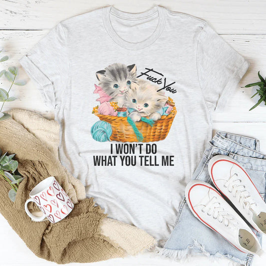 Unfiltered Lyric Casual Shirt – "F* You I Won't Do What You Tell Me"