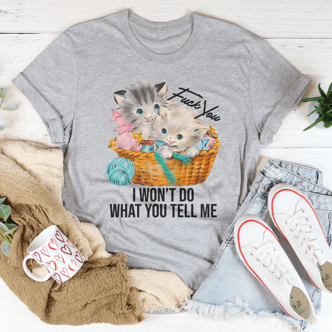 Unfiltered Lyric Casual Shirt – "F* You I Won't Do What You Tell Me"