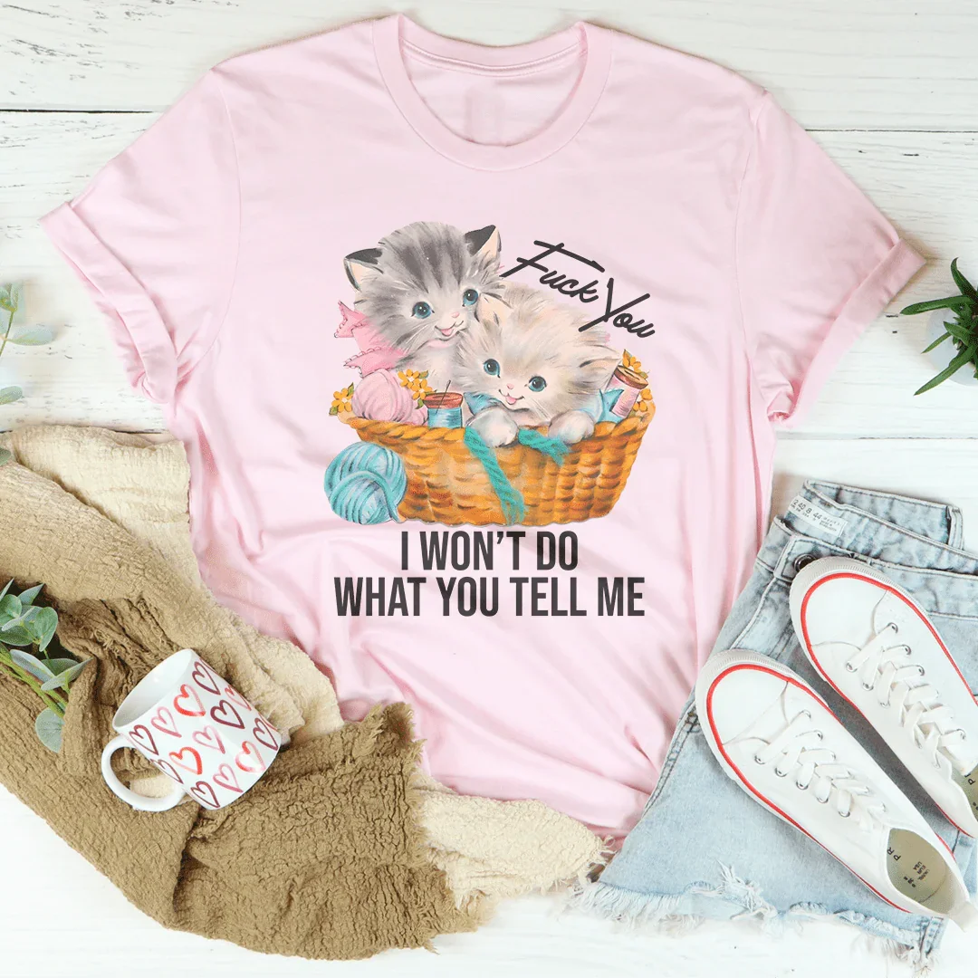 Unfiltered Lyric Casual Shirt – "F* You I Won't Do What You Tell Me"