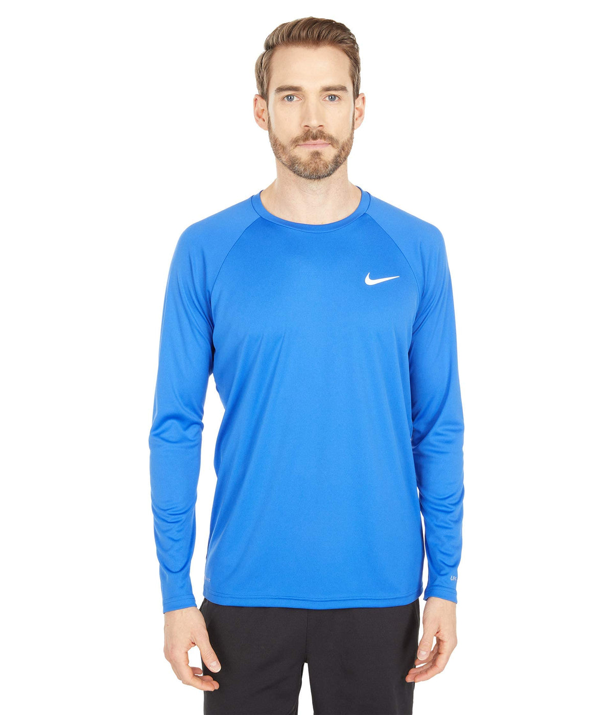 Nike Camiseta manga larga Essential Hydroguard azul real de hombre Talla P