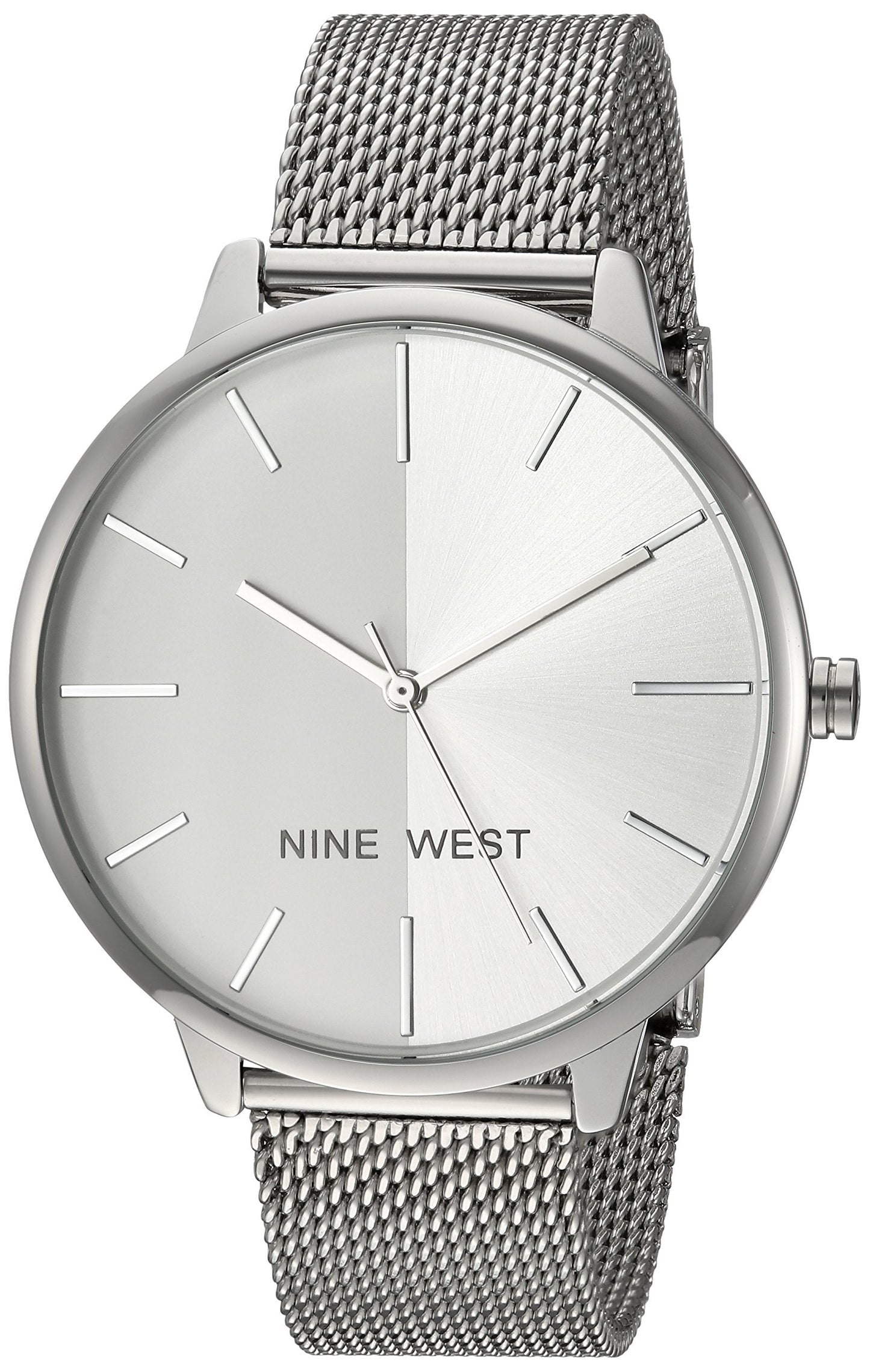 Reloj Nine West de pulsera de malla con esfera "Sunray" para mujer