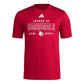 adidas Mens Pre-Game T-Shirt Team Power Red/University of Louisville