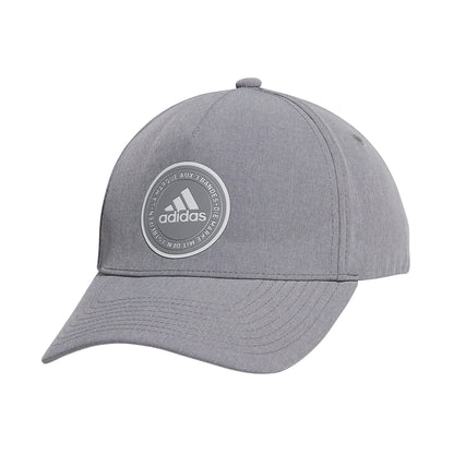 adidas Mens Lifestyle Structured Stretch Fit Hat HeatherLightGrey/Black/Grey Large-X-Large