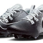 Tacos de fútbol americano Nike Vapor Edge Speed 360 2 (plata metalizado/negro-blanco sistema de tallas de calzado de EE. UU. para hombre adulto numérico mediano 12)