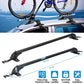 2PCS Universal 110cm/43-inch Car Roof Rack Cross Bar w/ Anti-Theft Lock Adjustable Window Frame for bike kayak cargo luggage
