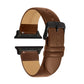 Correa de cuero compatible con Apple Watch - Correa de cuero marrón para Apple Watch de 42 mm Correa para Apple Watch de 45 mm Se adapta a Apple Watch SE 8 7 6 5 4 3 2 1 (42 mm/44 mm/45 mm Nuez/Hebilla negra)