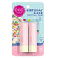 eos Bálsamo labial de karité natural - Pastel de cumpleaños Recomendado por dermatólogos para pieles sensibles Humectación durante todo el día Productos para el cuidado de los labios 0.14 onzas (paquete de 2)