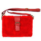 Fashionable Sherpa Fleece Belt Crossbody Bag