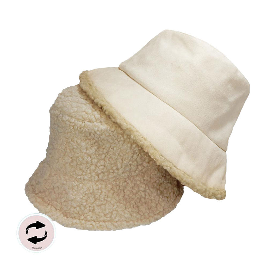 Fashionable Winter Reversible Faux Fur Sherpa Bucket Hat