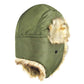 Faux Fur Trimmed Solid Trapper Hat