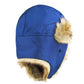 Faux Fur Trimmed Solid Trapper Hat