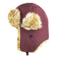 Faux Fur Trimmed Solid Trapper Hat