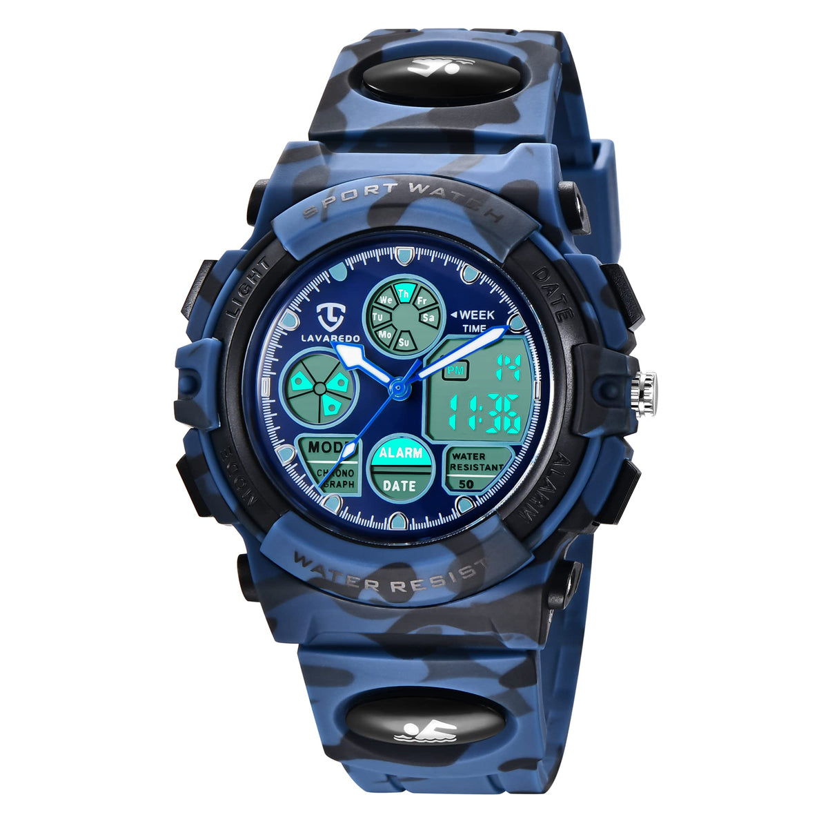Bomieux Kids Watch Relojes para Niños de 5 a 15 Años Reloj Analógico Digital para Niños y Niñas Reloj Infantil Impermeable con Despertador Cronómetro Reloj de Pulsera Regalos de Cumpleaños y Navidad